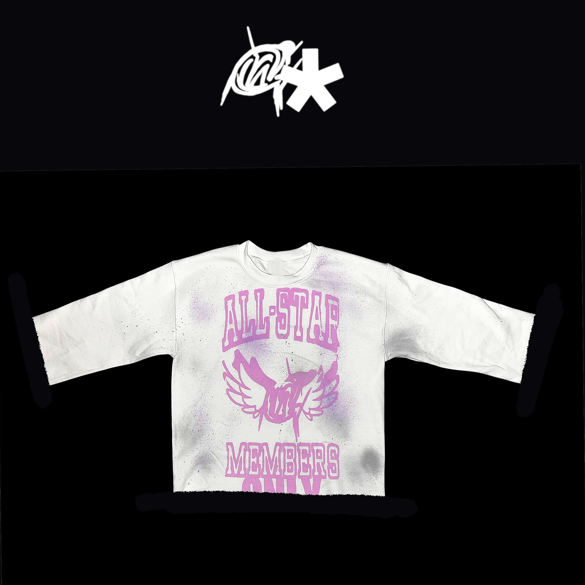 Light purple All-star graffiti shirt